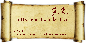Freiberger Kornélia névjegykártya